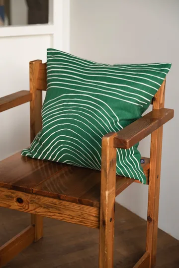 Straw cushion cover 48x48 cm - Green - Fine Little Day