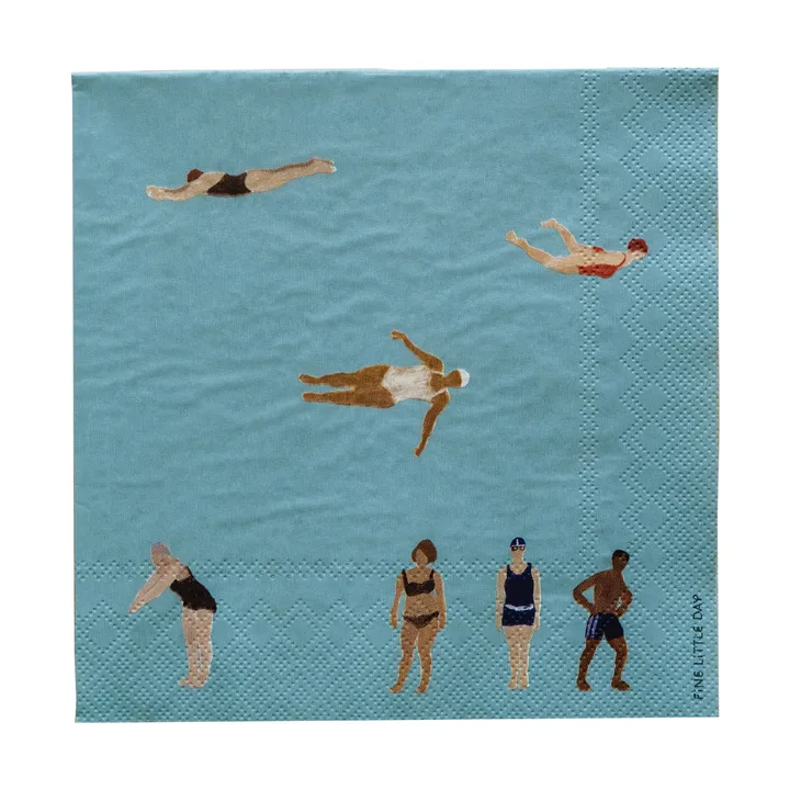 Swimmers paper napkins 33x33 cm 25-pack - Multi - Fine Little Day