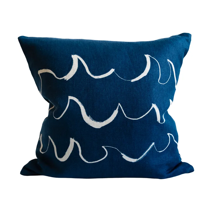 Wave cushion cover 48x48 cm - Blue - Fine Little Day