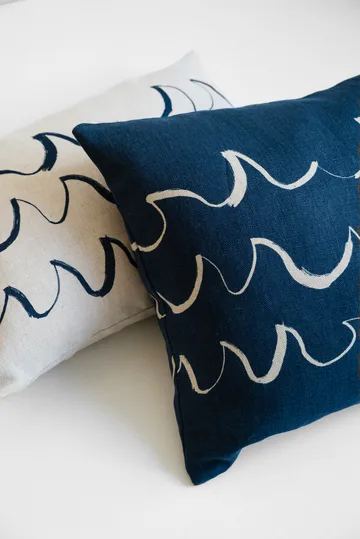Wave cushion cover 48x48 cm - Blue - Fine Little Day