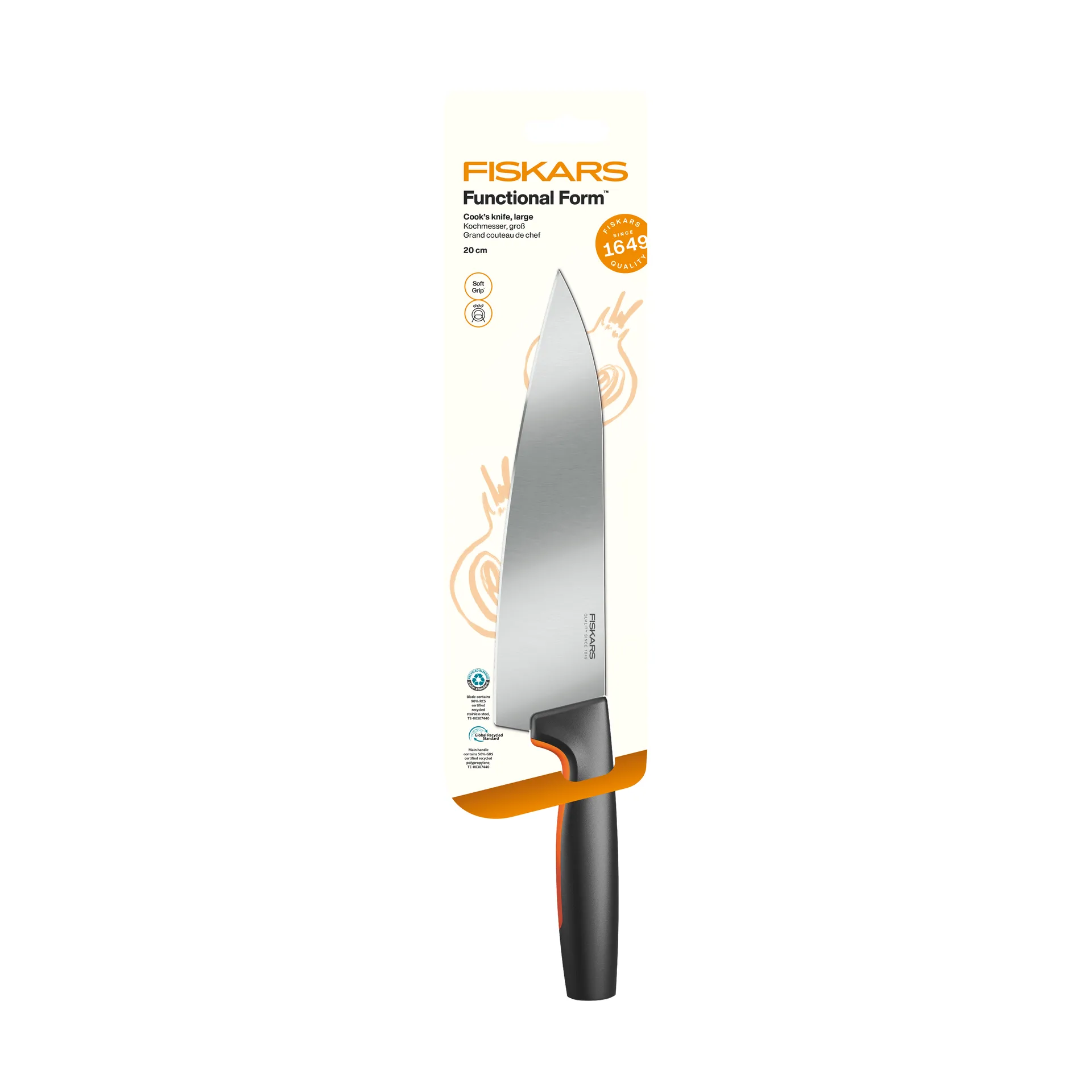 Functional Form chef’s knife, Large, stainless steel Fiskars