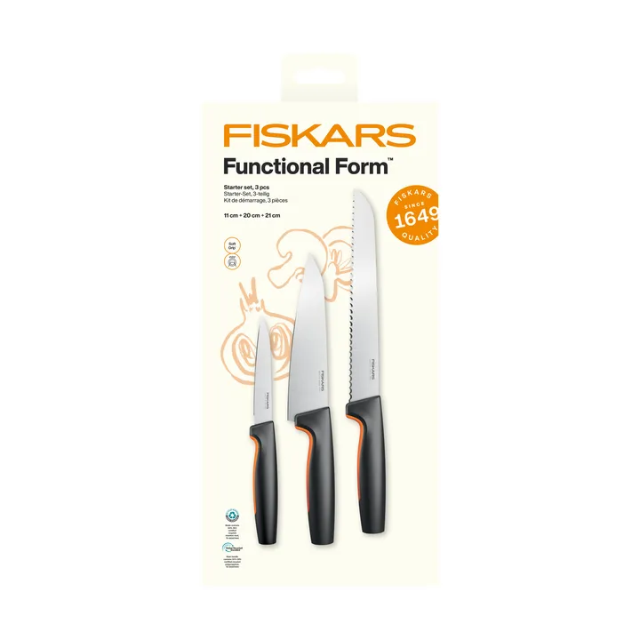 Functional Form starter set - Stainless steel, 3 pieces - Fiskars