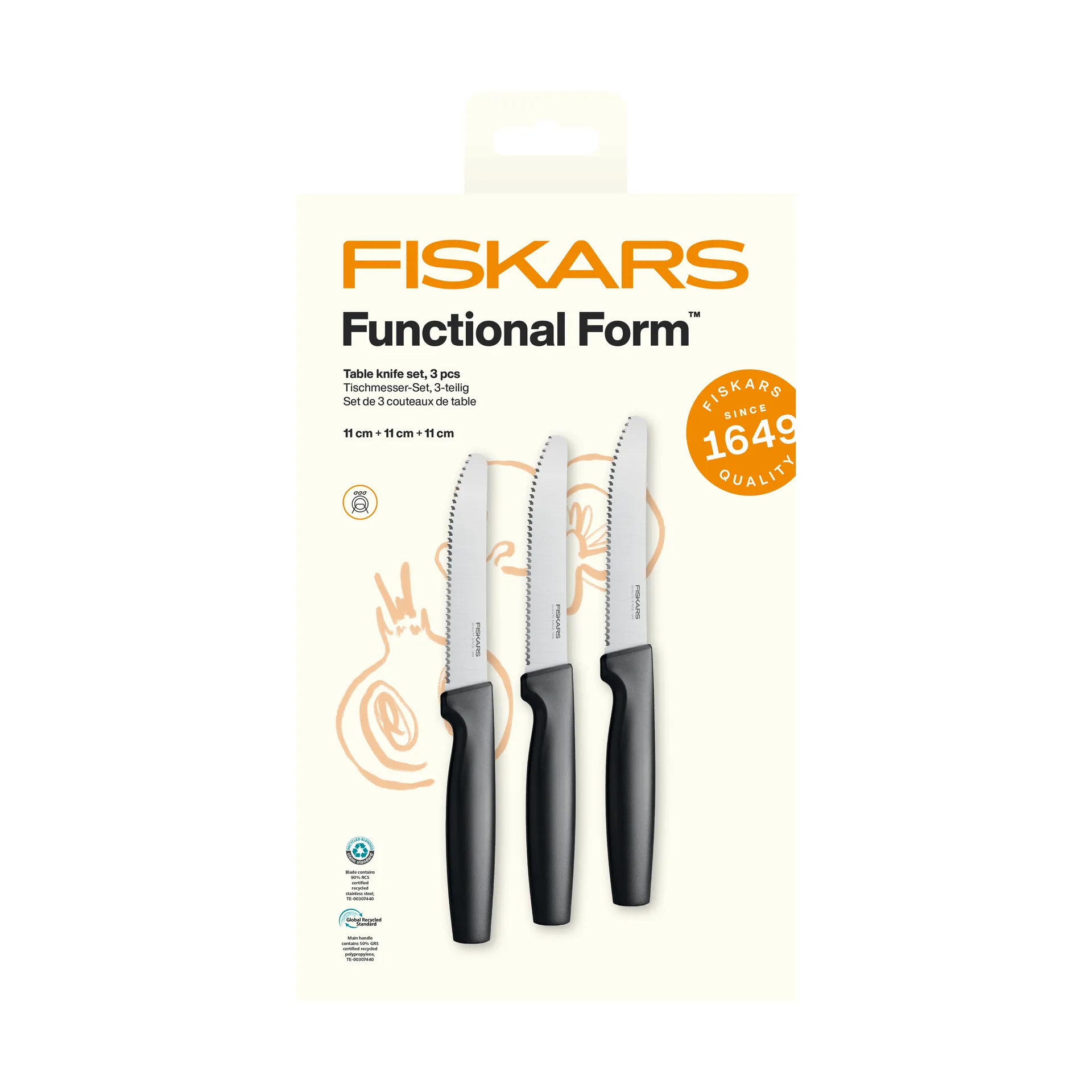 Functional Form table knives, Stainless steel, 3-pack Fiskars