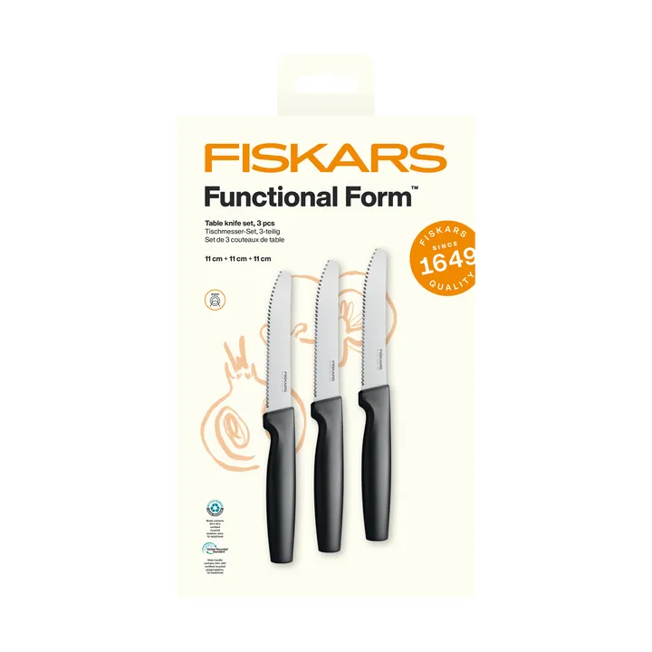 Functional Form table knives - Stainless steel, 3-pack - Fiskars