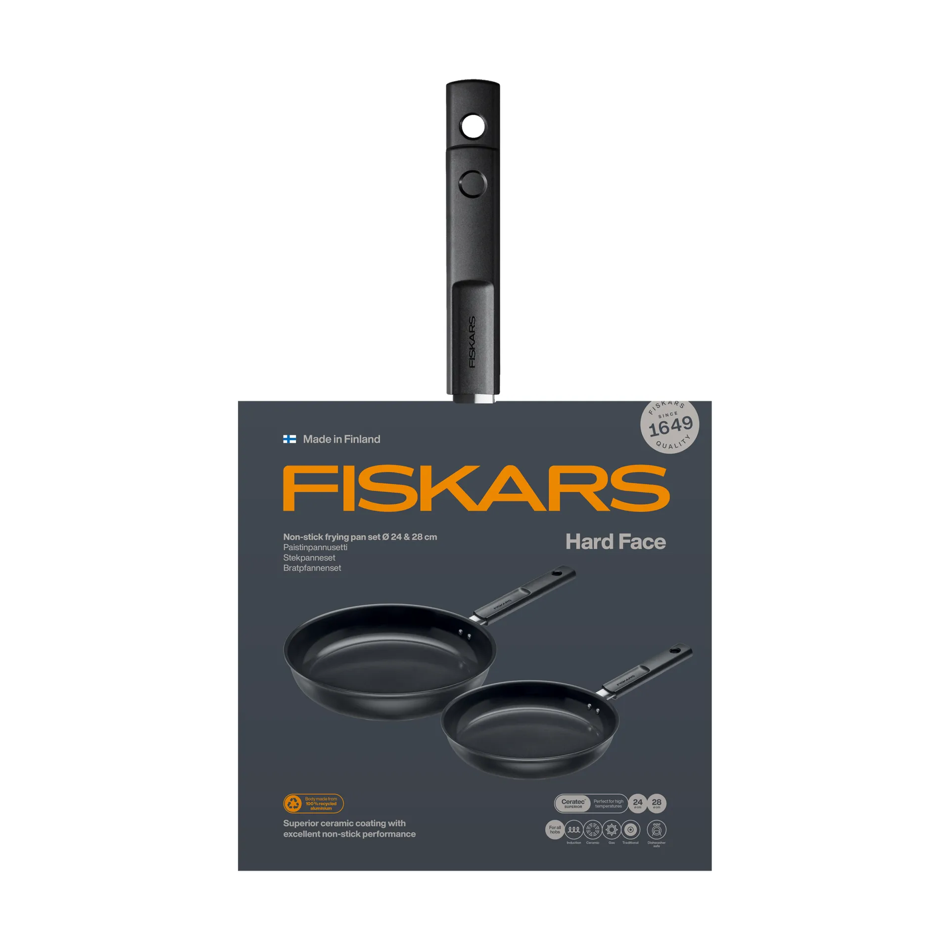 Hard Face frying pan set, 2 pieces Fiskars
