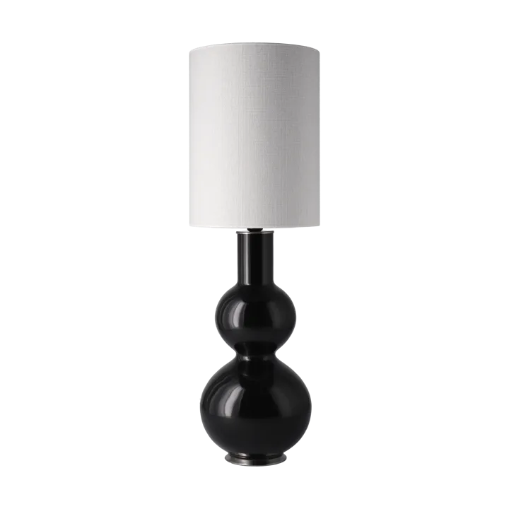 Augusta table lamp black lamp base - Babel Beige L - Flavia Lamps