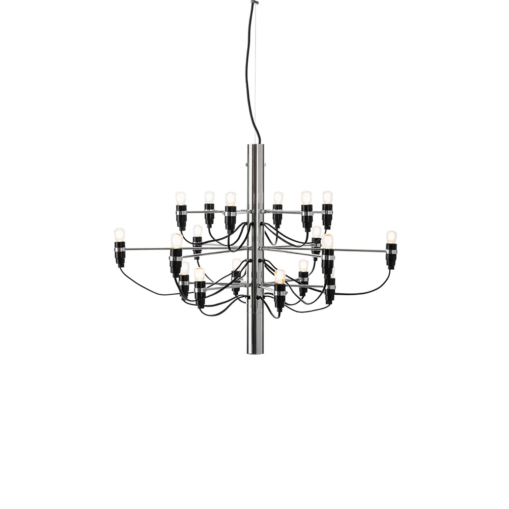2097 Sarfatti chandelier LED, Chrome 18 lamps Flos