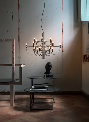 2097 Sarfatti chandelier LED - Chrome 18 lamps - Flos