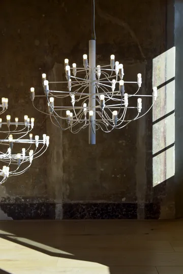 2097 Sarfatti chandelier LED - Matte Black 30 lamps - Flos