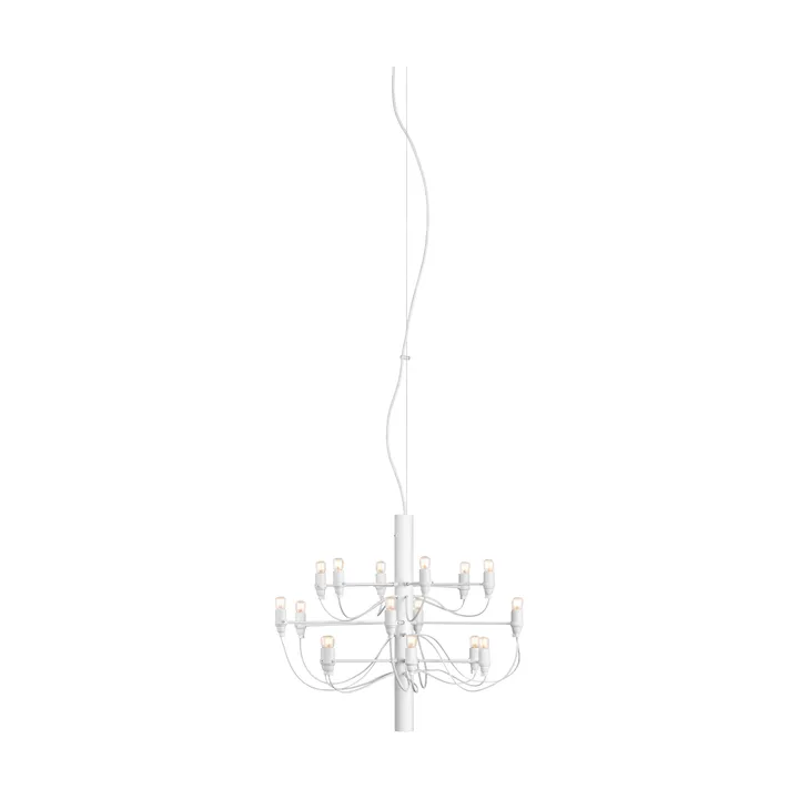 2097 Sarfatti chandelier LED - Matte White 18 Lamps - Flos