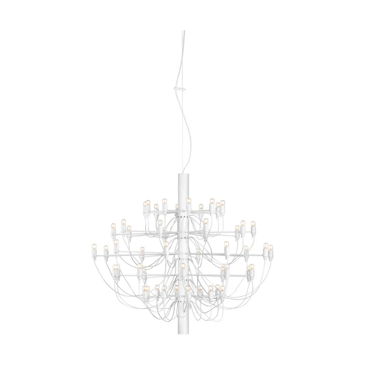 2097 Sarfatti chandelier LED - Matte White 50 Lamps - Flos