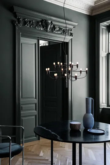 2097 Sarfatti chandelier - Matte black 18 lamps - Flos