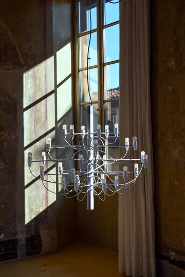 2097 Sarfatti chandelier - Matte White 30 lamps - Flos