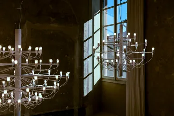2097 Sarfatti chandelier - Matte White 30 lamps - Flos