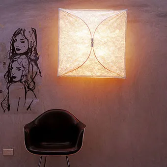 Ariette 1 wall lamp - White, textile fabric - Flos