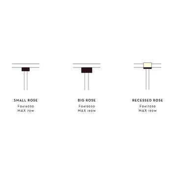 Arrangement Rose ceiling cup - Black, big - Flos