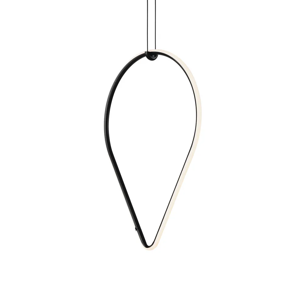Arrangements Drop pendant, Black, up Flos