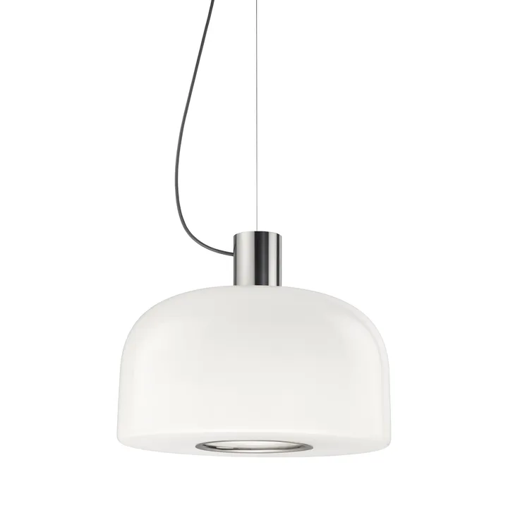 Bellhop Glass S2 pendant lamp - Bright aluminum - Flos