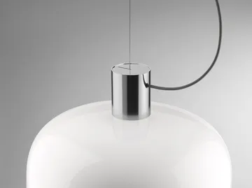 Bellhop Glass S2 pendant lamp - Bright aluminum - Flos
