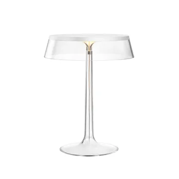 Bon Jour T table lamp - White, transparent lampshade - Flos