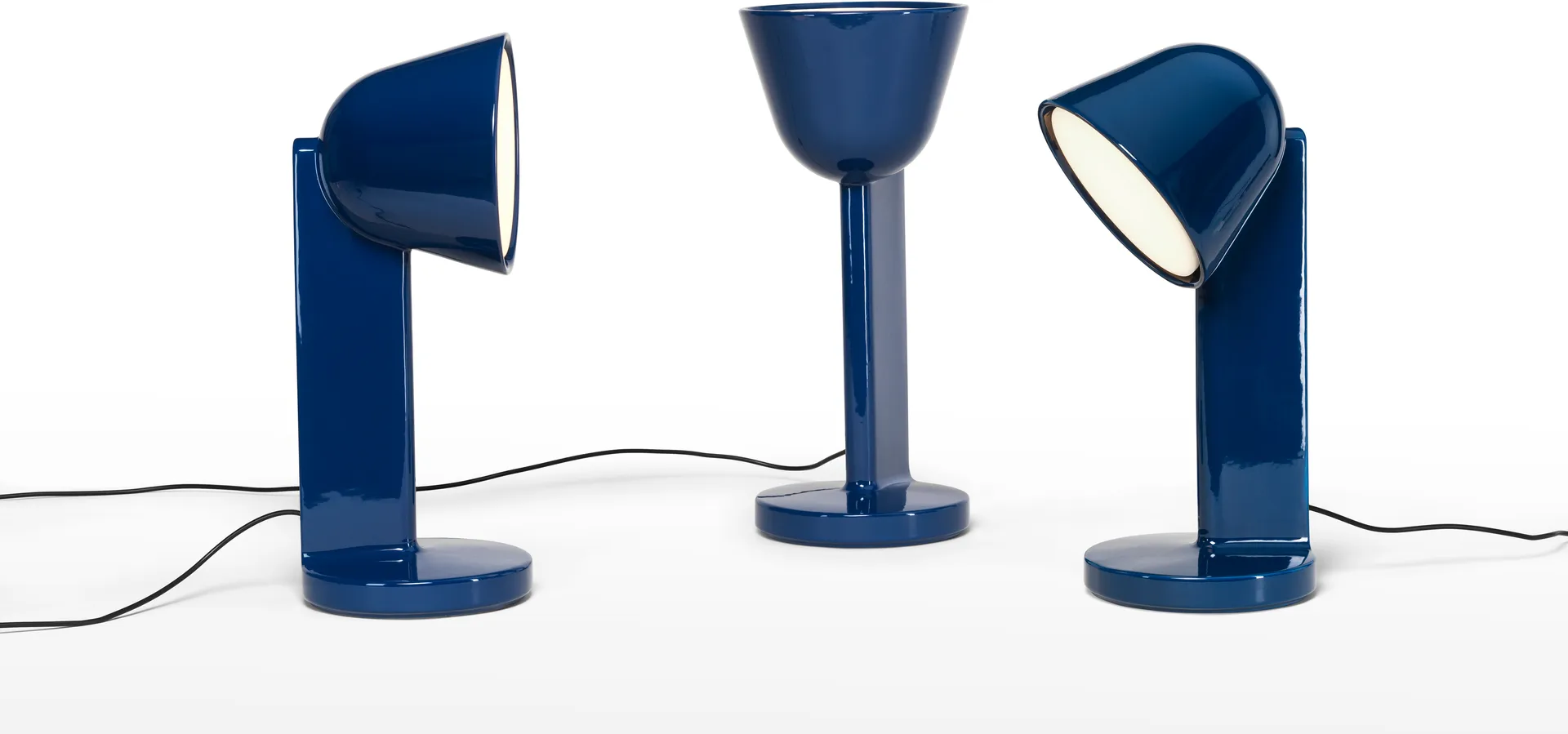 Ceramic Down table lamp, Navy blue Flos