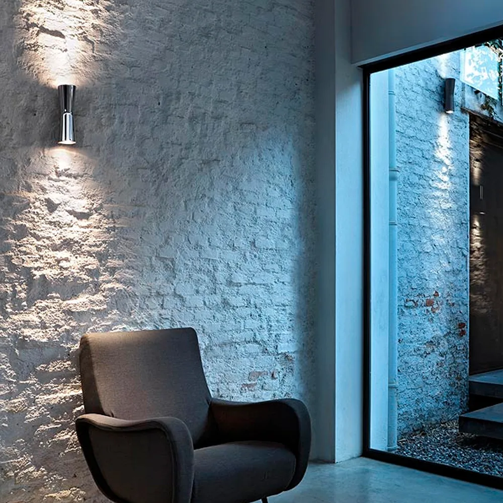 Clessidra 40°+40 wall lamp, Grey Flos