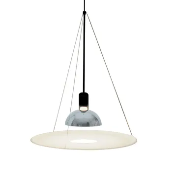 Frisbi pendant - White opal glass - Flos