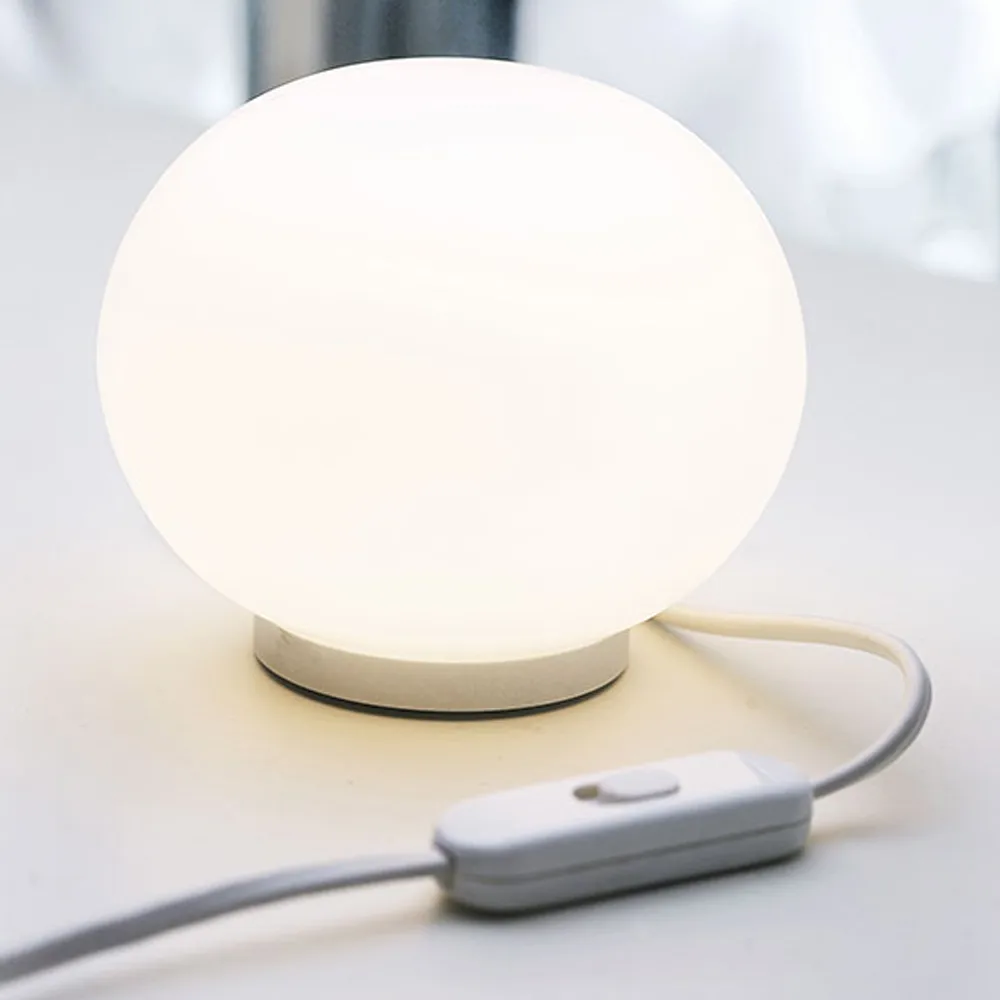 Glo-Ball Mini T table lamp, White opal glass Flos