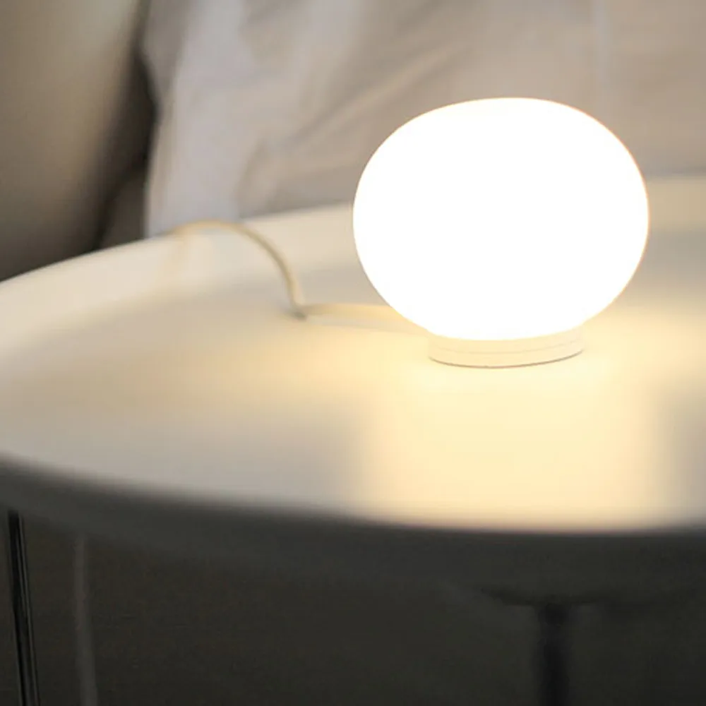 Glo-Ball Mini T table lamp, White opal glass Flos