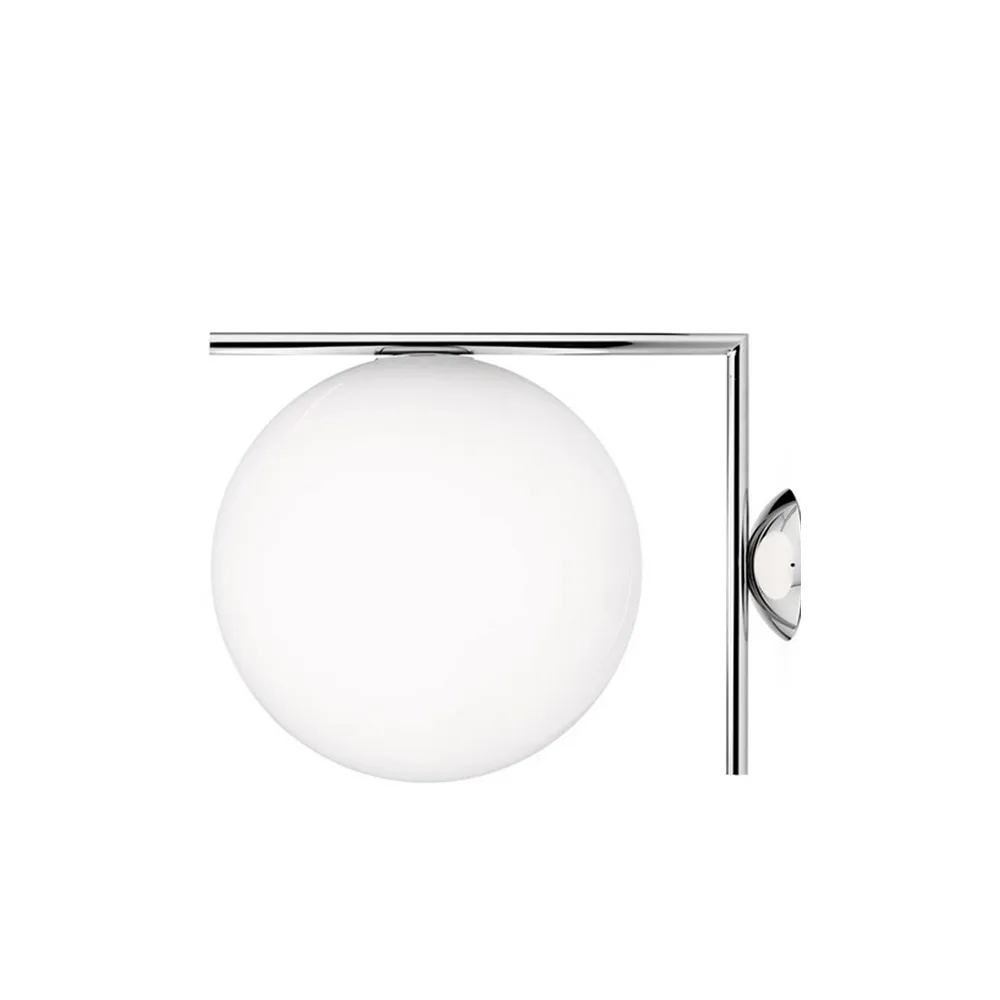 IC lights C/W1 wall lamp, Chrome, opal Flos