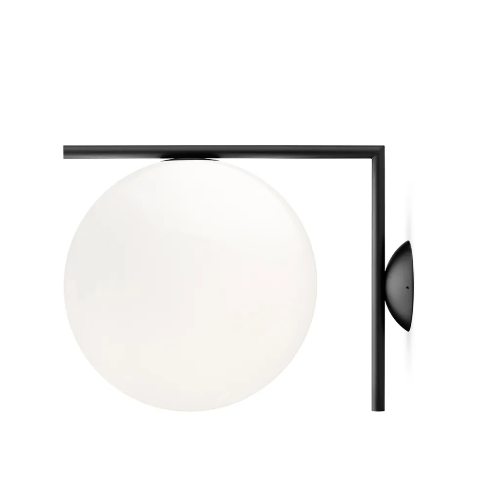 IC lights C/W2 wall lamp, Black, opal Flos
