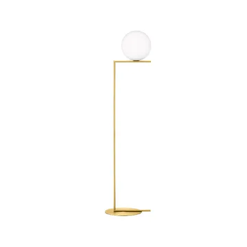 IC Lights F2 floor lamp - Brushed brass, opal - Flos