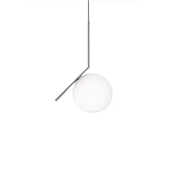 IC lights S1 pendant - Chrome, opal - Flos