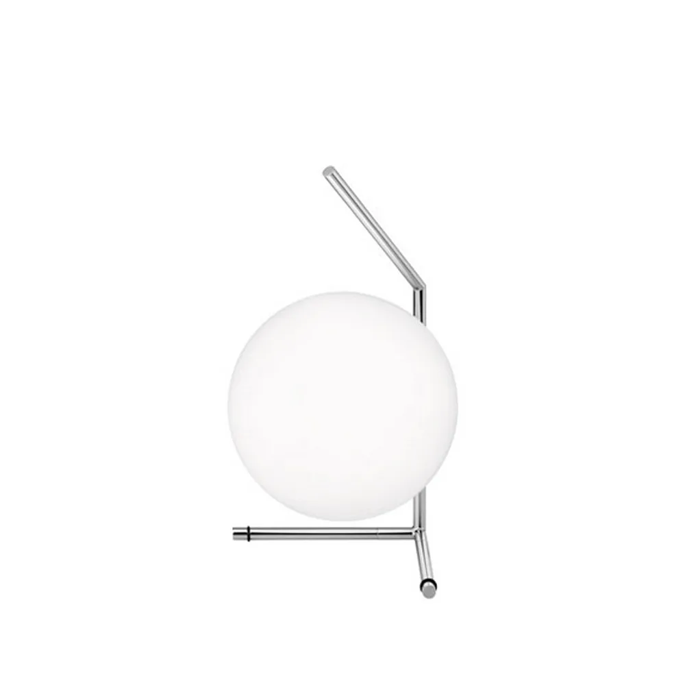 IC lights T1 low table lamp, Chrome, opal Flos