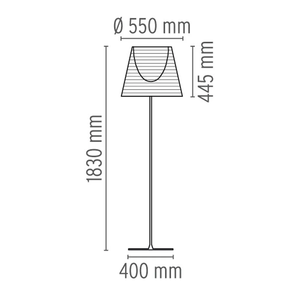 KTribe F3 floor lamp, Transparent Flos