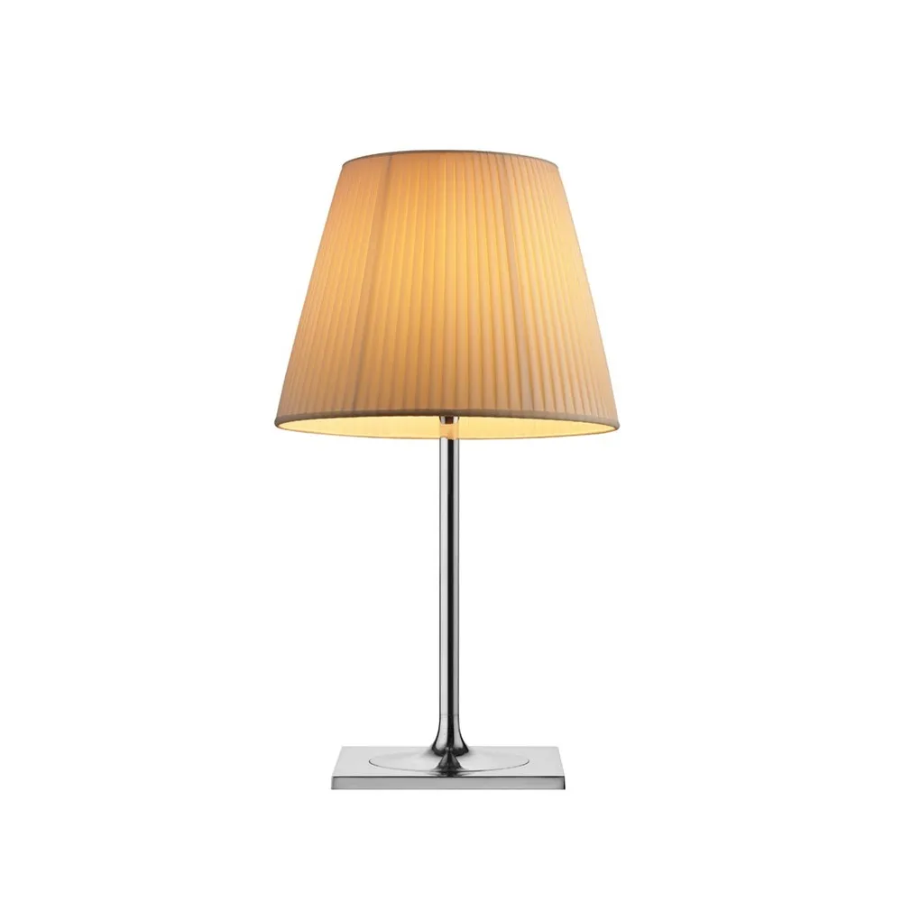 KTribe T2 table lamp, Aluminum, textile lampshade Flos