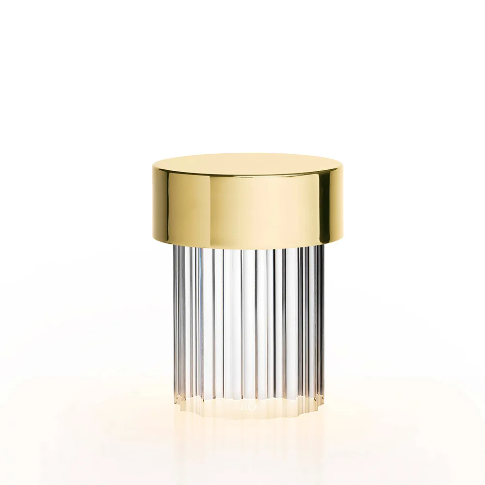 Last Order Fluted IP20 table lamp, Brass Flos