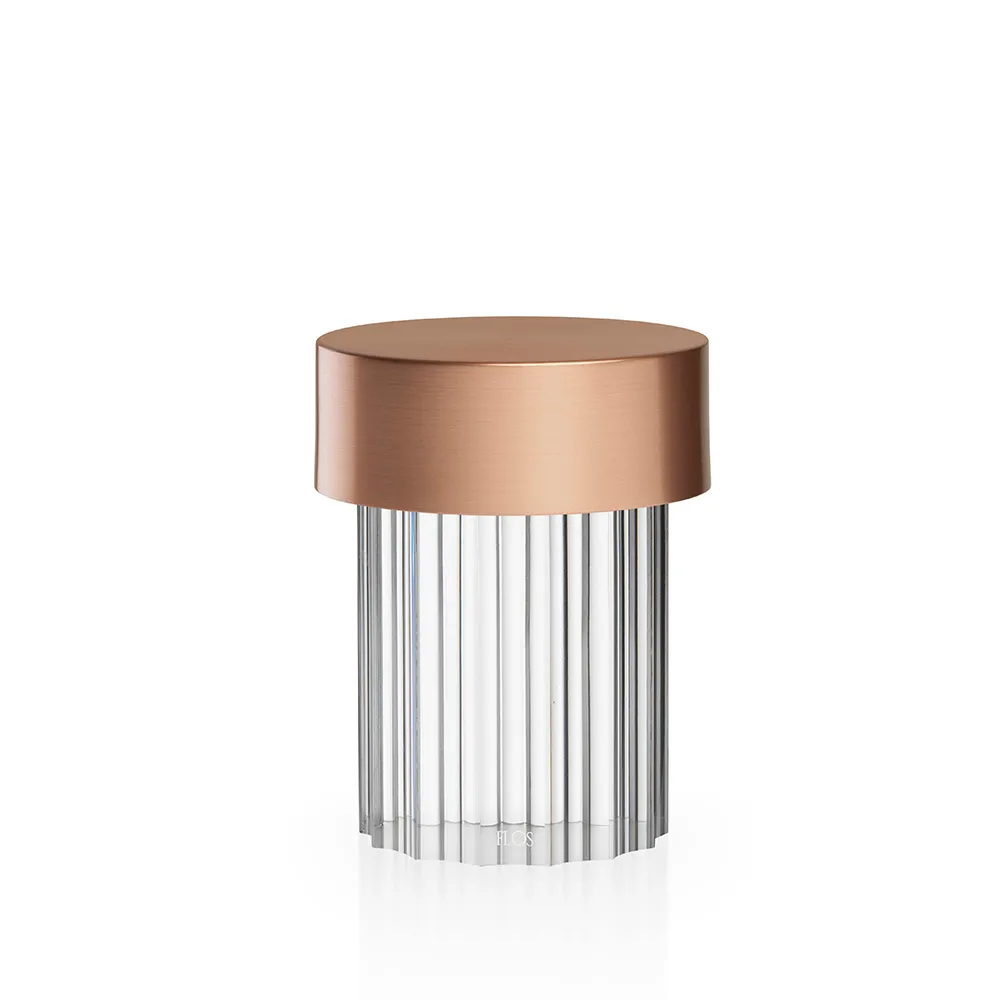 Last Order Fluted IP20 table lamp, Copper Flos