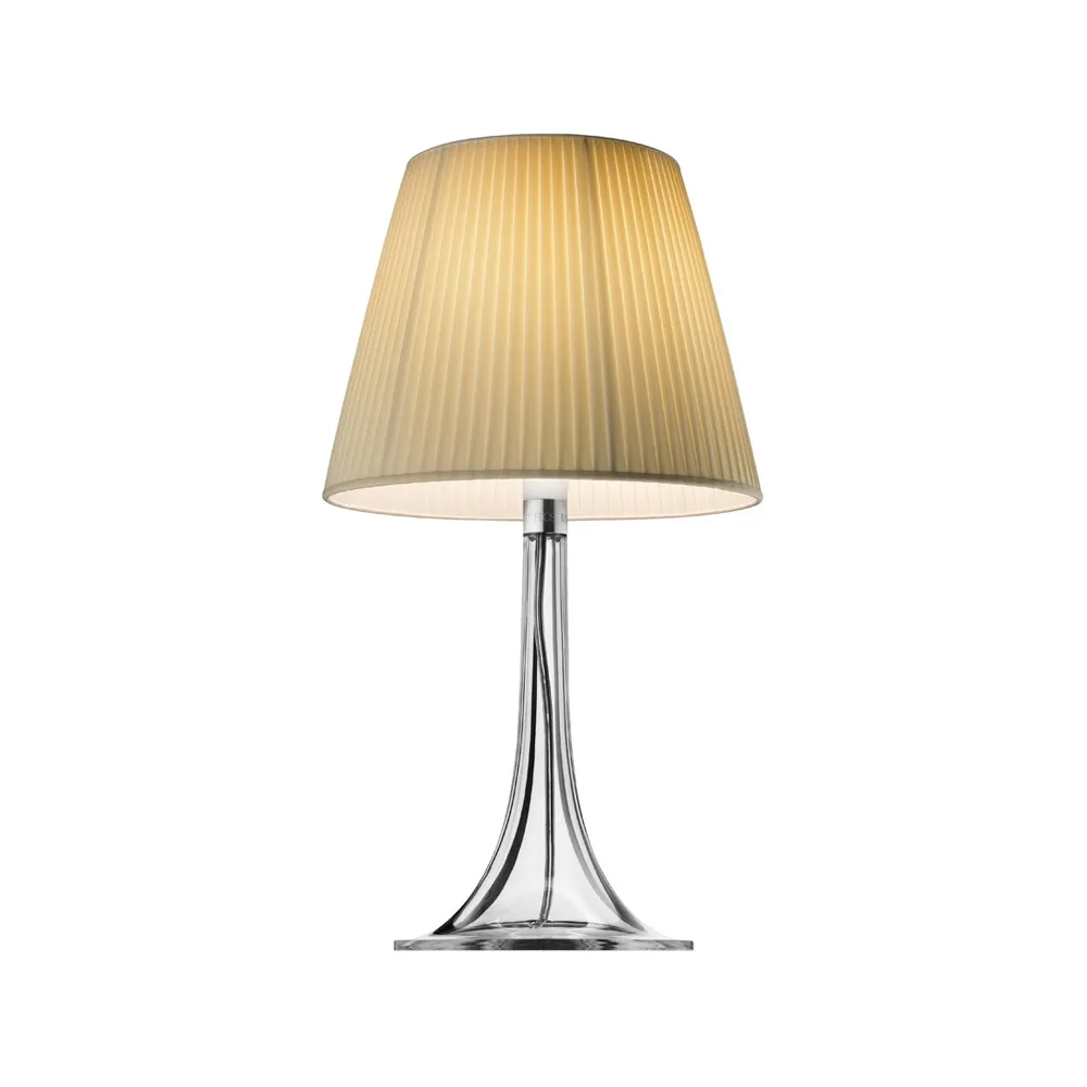 Miss K Soft table lamp, Beige, transparent foot Flos