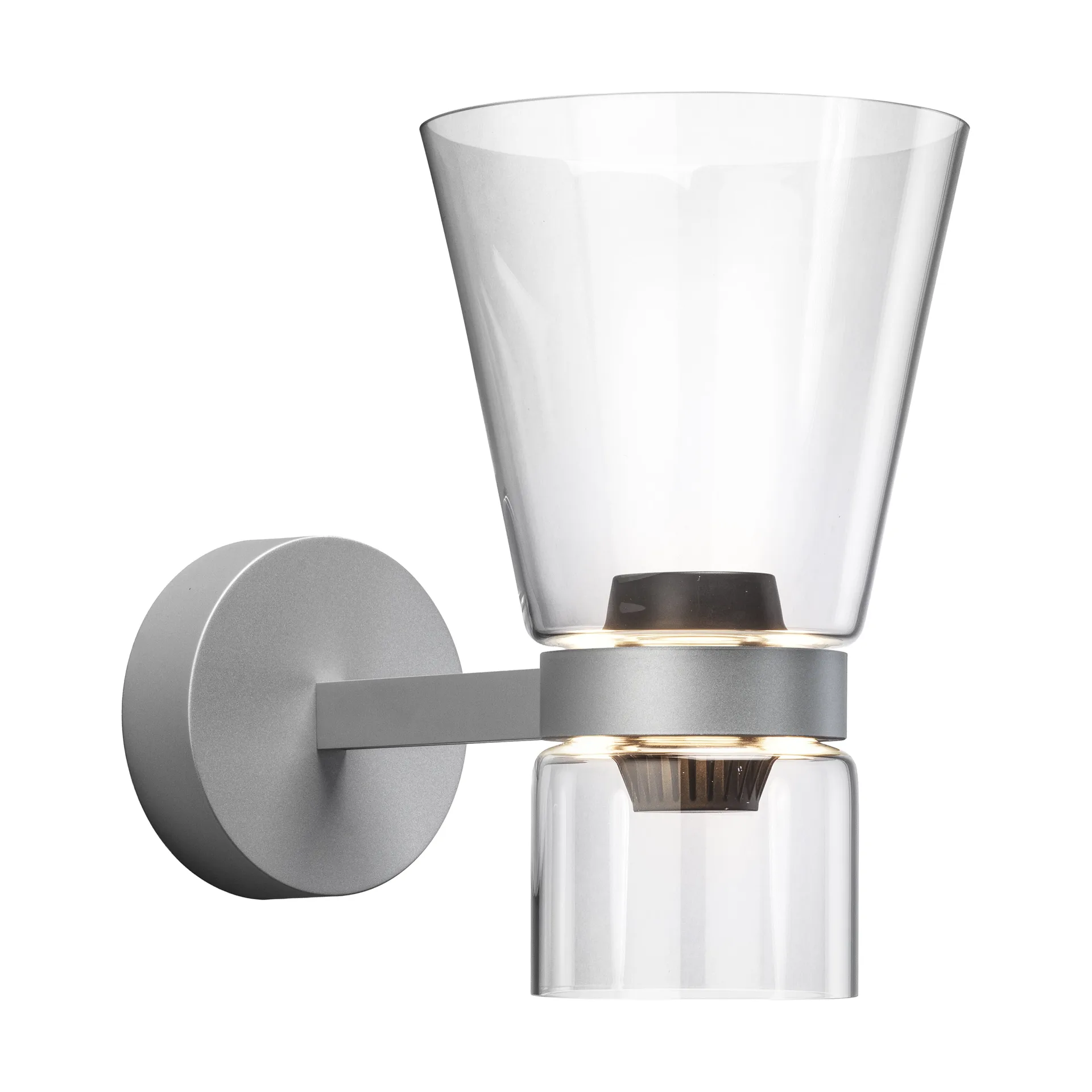 Nocturne Cone wall lamp - Silver,  Flos