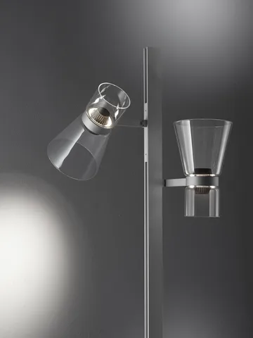 Nocturne F2 cone floor lamp - Silver - Flos