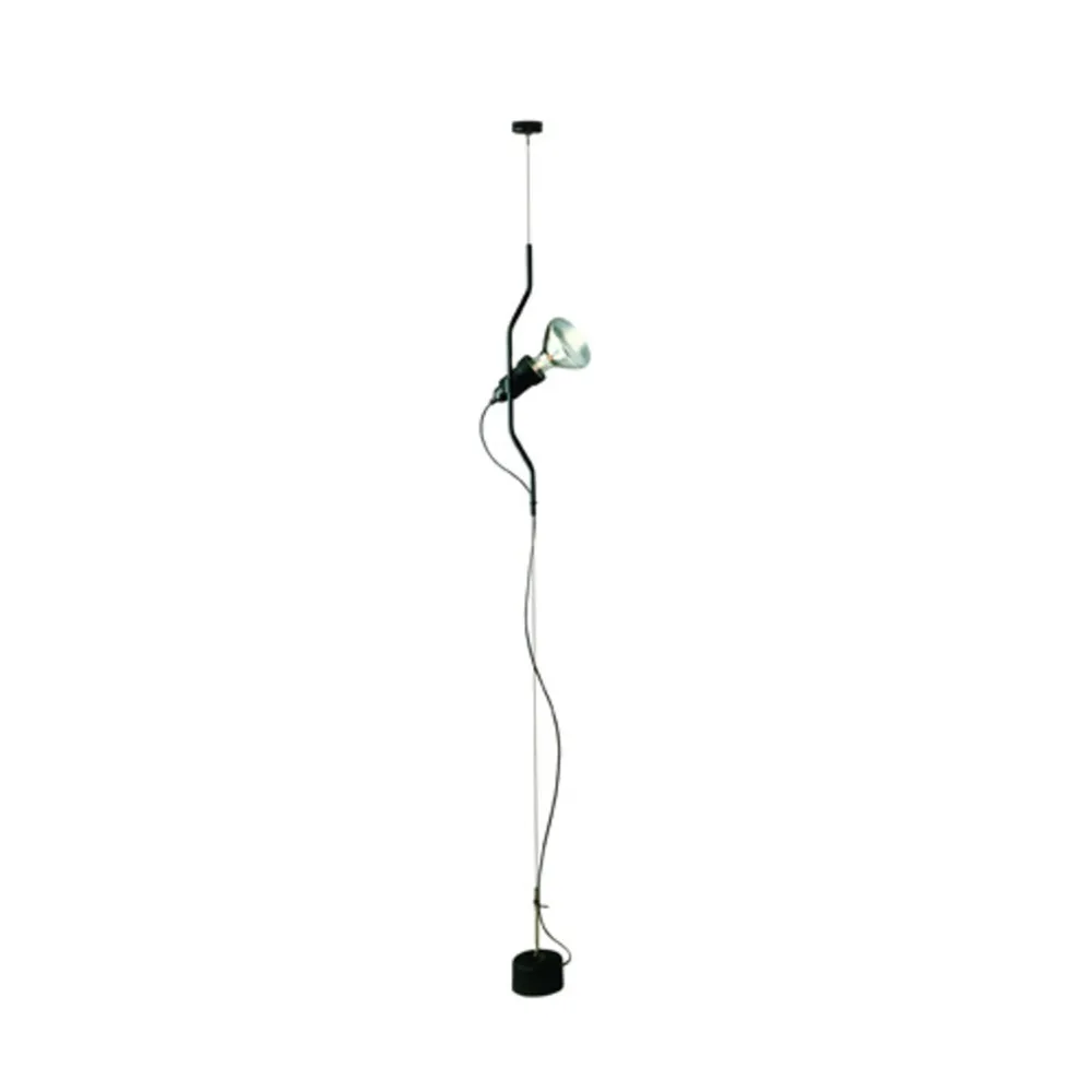 Parentesi floor and ceiling lamp dimmable, Black Flos