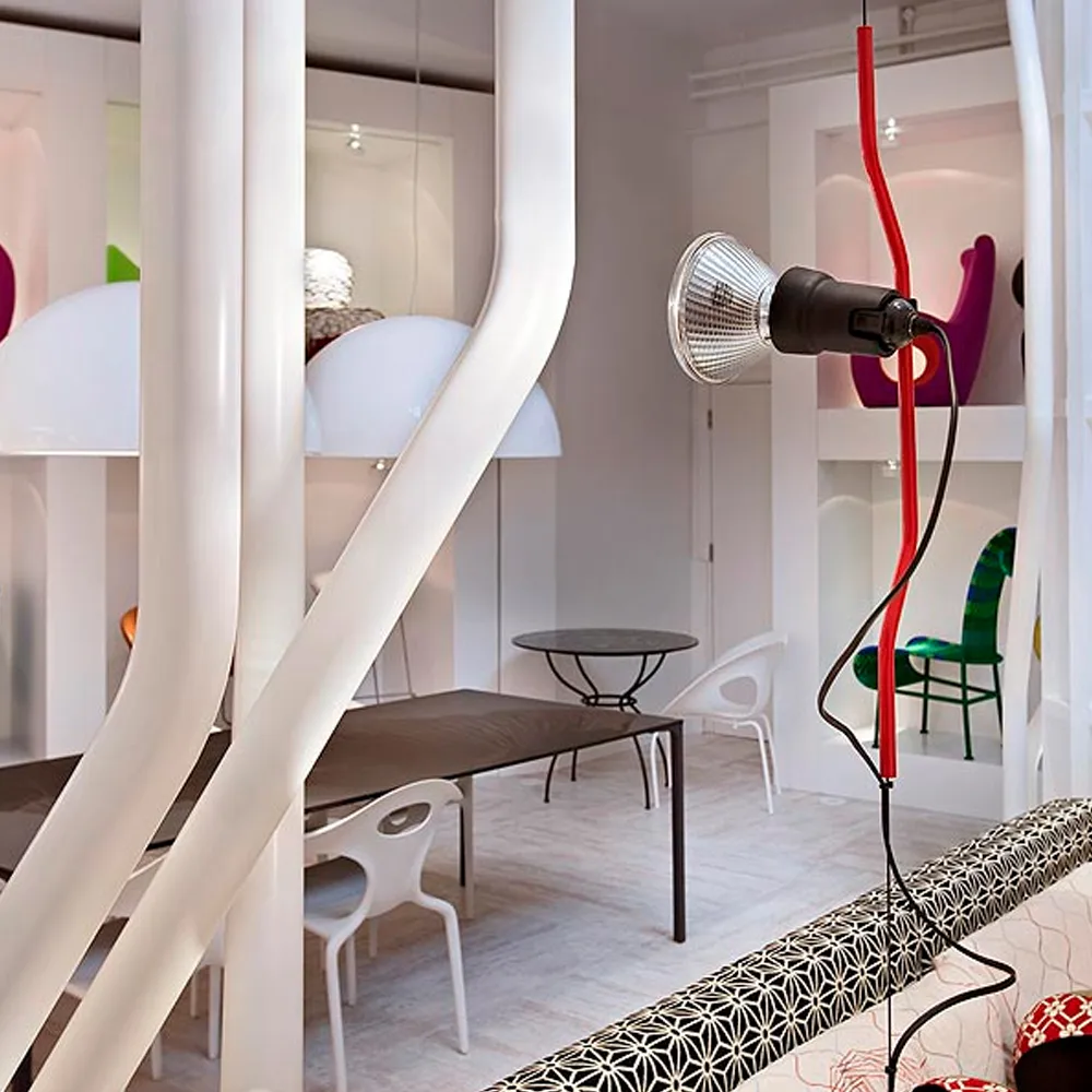 Parentesi floor and ceiling lamp, Red Flos