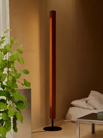 Seki-han floor lamp 226 cm - Heat treated ash-black metal - Flos