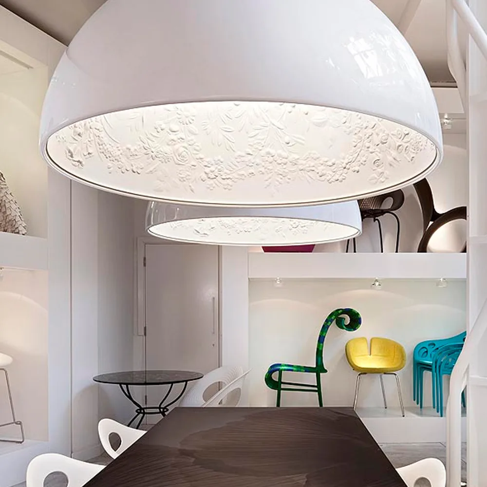 Skygarden 1 pendant, White gloss Flos