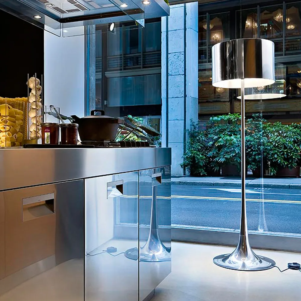 Spun Light F floor lamp, Black Flos