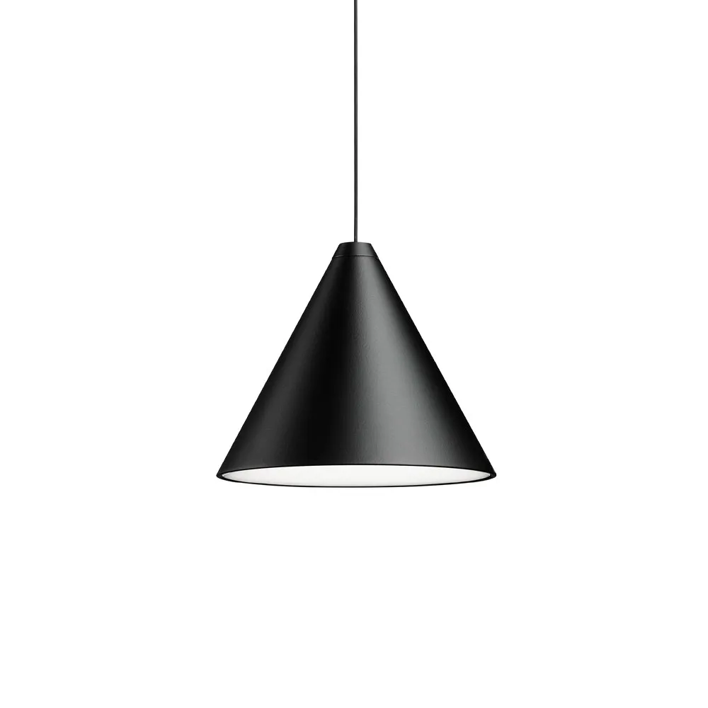 String Light Cone pendant, Black, 12m cable Flos
