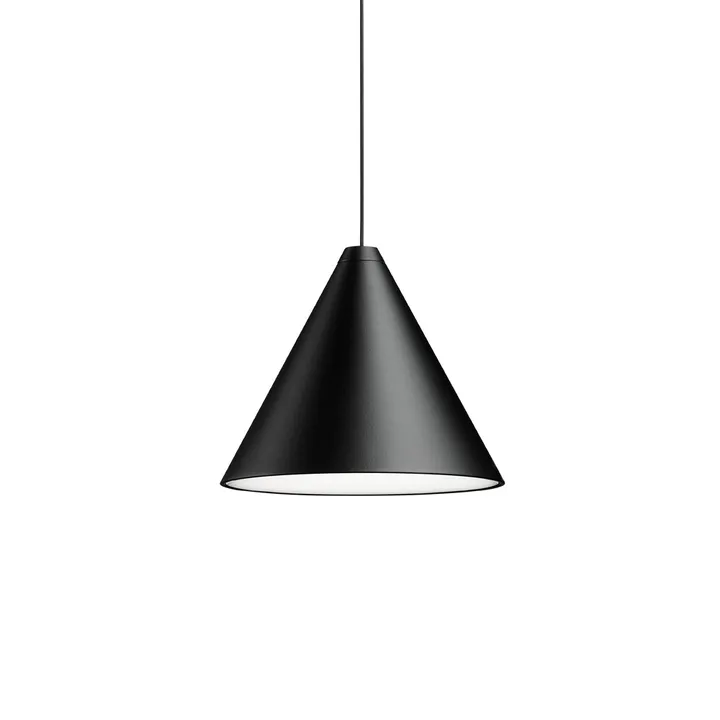 String Light Cone pendant - Black, 12m cable - Flos