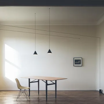 String Light Cone pendant - White, 22 m cable - Flos