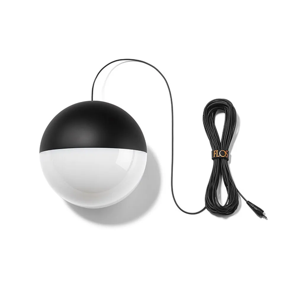 String Light Sphere pendant, Black, 12 m cable Flos